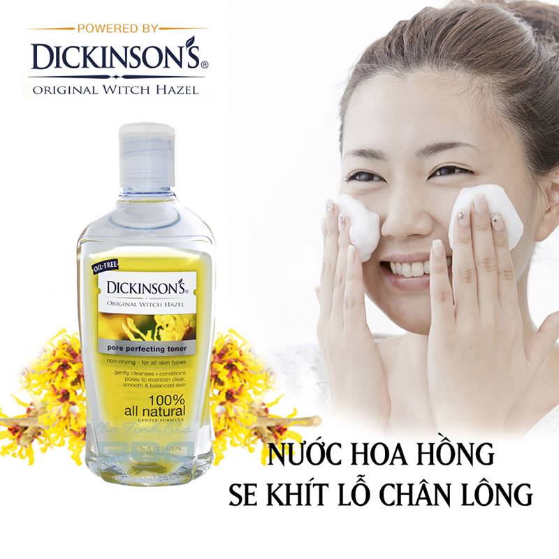 Nước hoa hồng DICKINSON'S Original Witch Hazel Pore Perfecting Toner 473ml (Dành cho da dầu nhờn, da mụn)