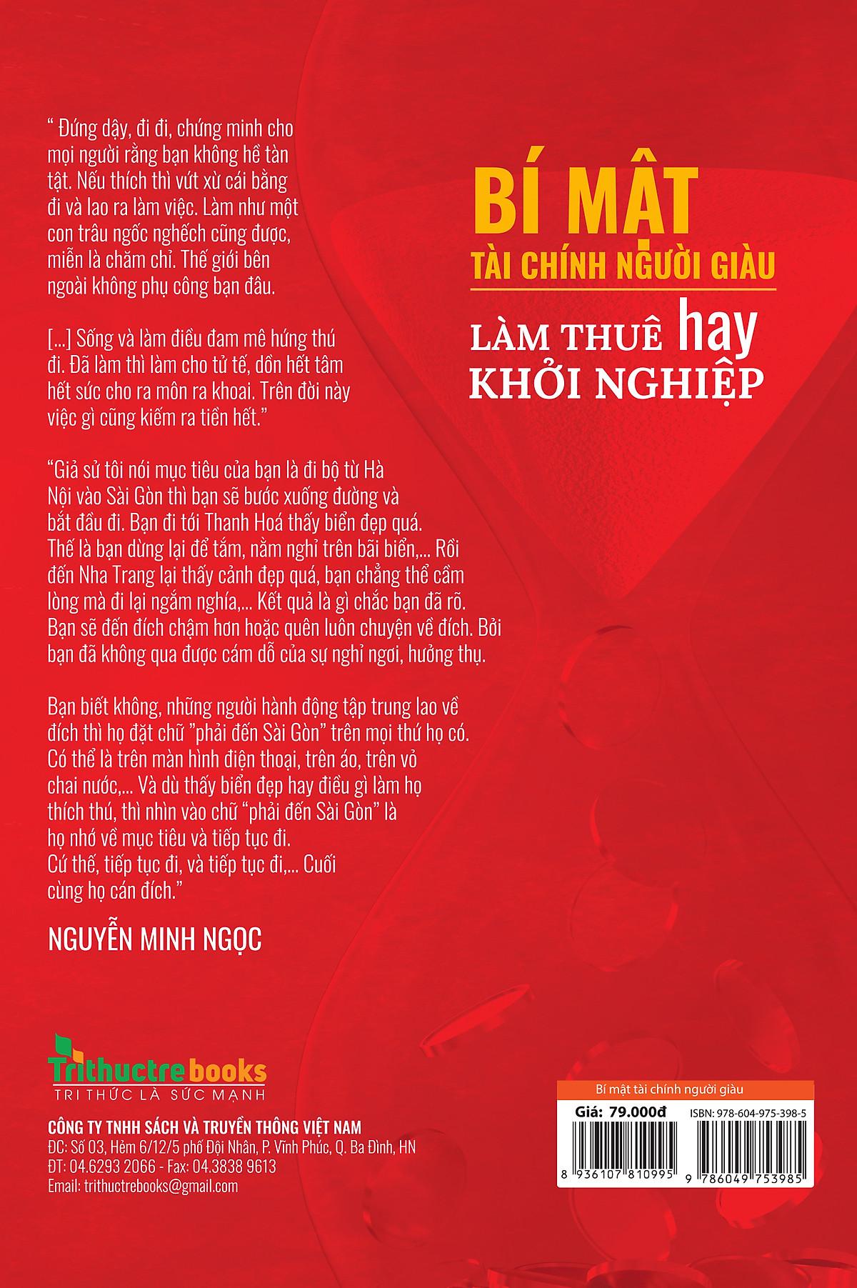 Sách Bí mật tài chính người giàu - Làm thuê hay khởi nghiệp