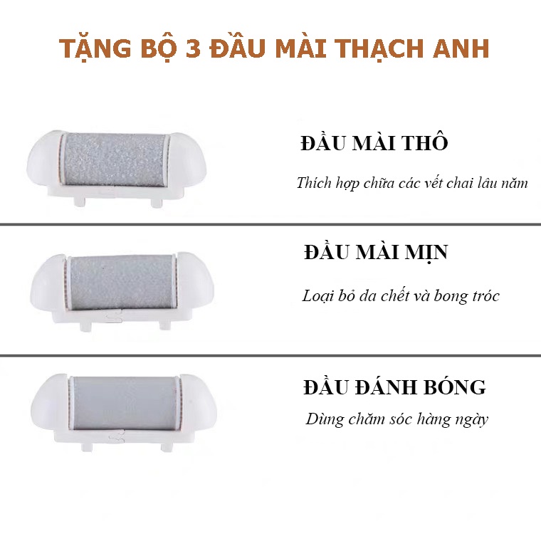 Máy chà gót chân tẩy tế bào ch.ết làm mềm sáng gót chân chuyên dụng tại nhà Chuyên Nghiệp Dùng Trong Spa Nail Rock Foot Callus remover Giao Màu Ngẫu Nhiên