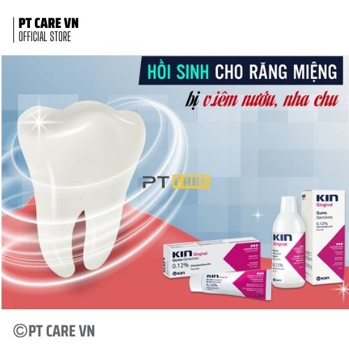 Combo Nước Súc Miệng Và Kem Đánh Răng Kin Gingival 250ml/75ml Ngăn Ngừa Viêm Nướu