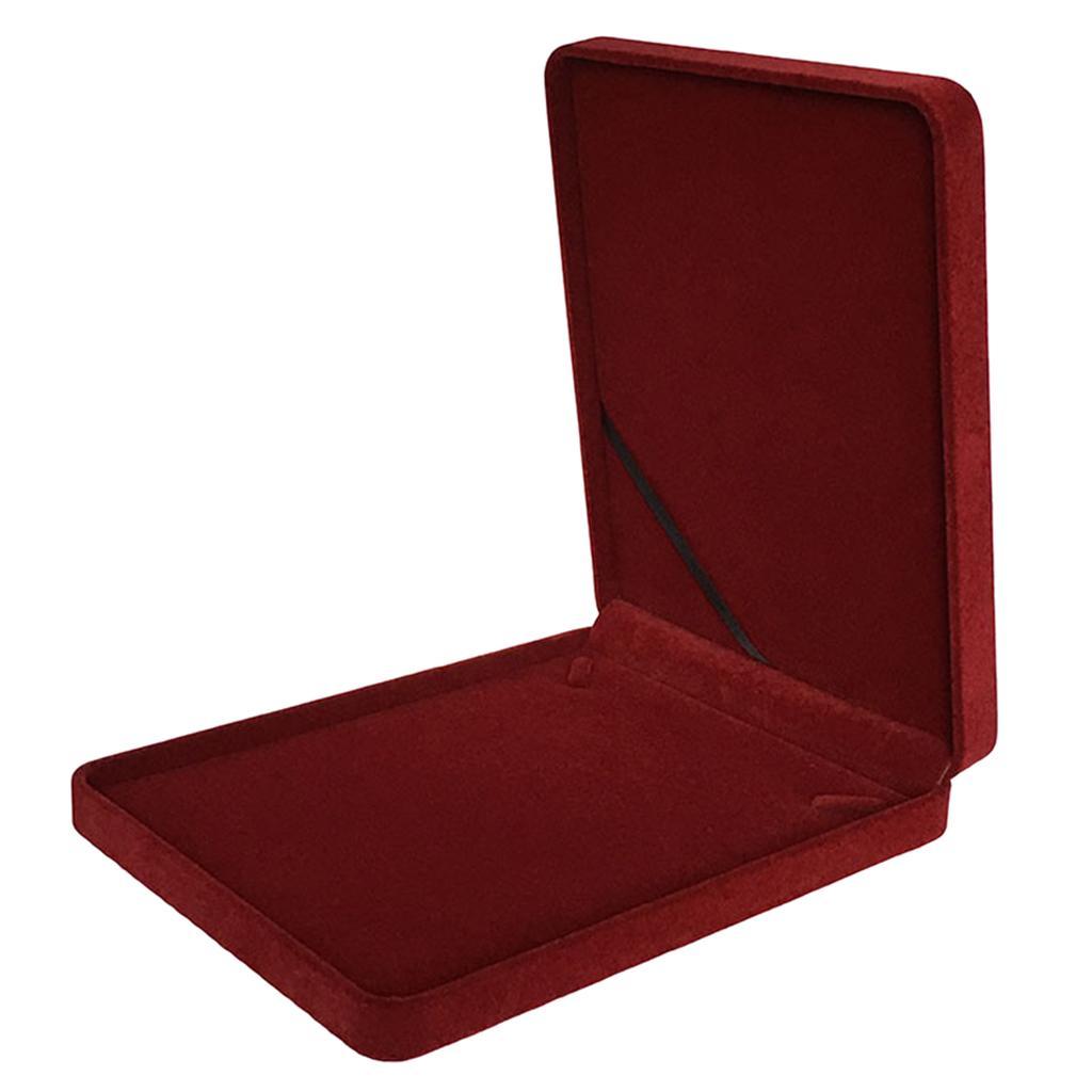 Fashion Velvet Necklace Box Case Tray Portable Jewelry Storage Organizer