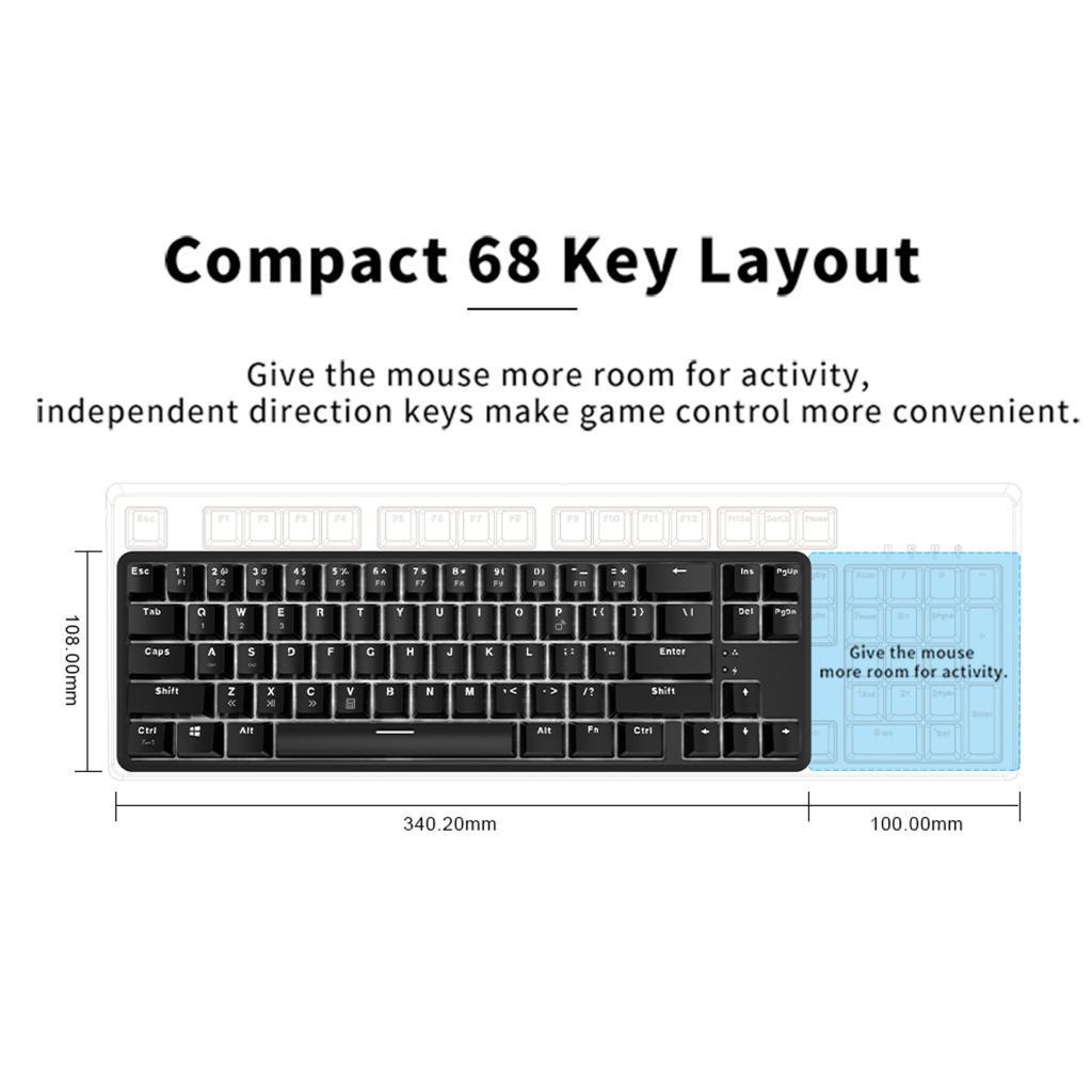 Wired/Wireless Dual Mode Gaming Mechanical Keyboard