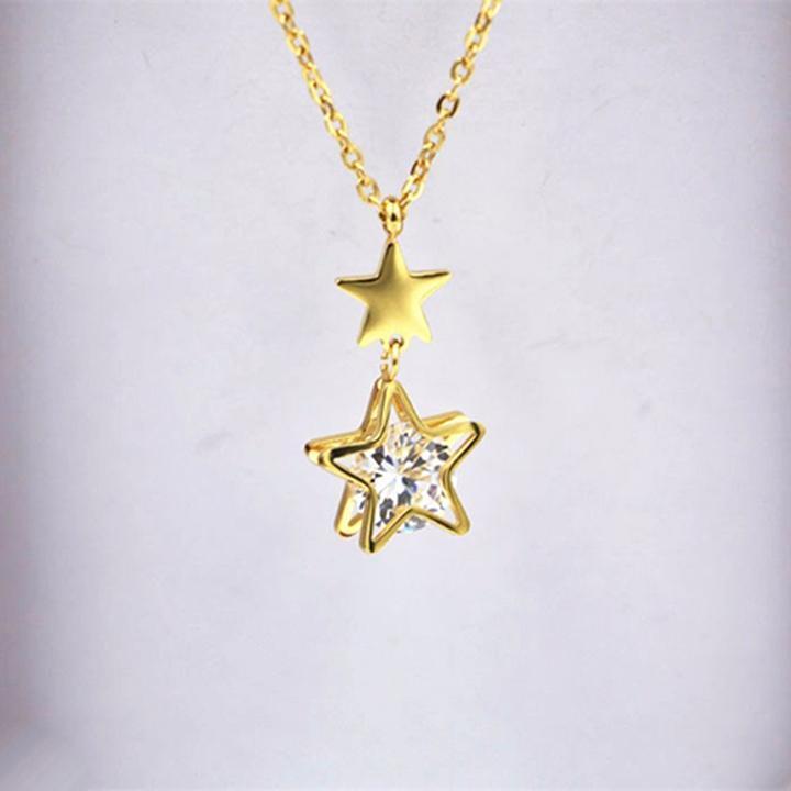 Dây chuyền nữ titan thời trang mặt hình ngôi sao thép không gỉ trangsucpt có 3 màu sắc DCNUT81