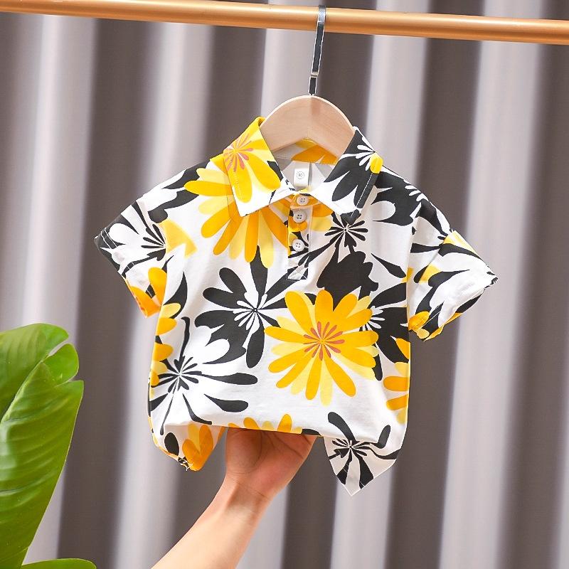 ÁO POLO COTTON BÉ TRAI 11-30KG HOA VĂN NỔI BẬT, ĐẸP XUẤT SẮC