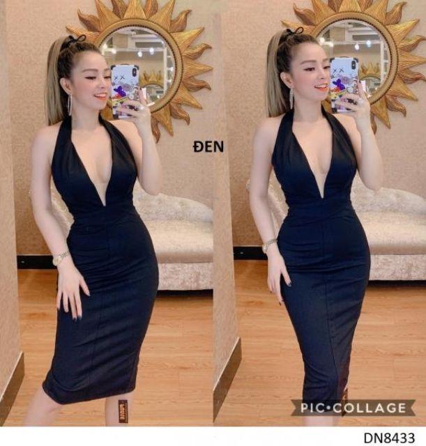 Đầm body hở lưng khoét ngực sexy