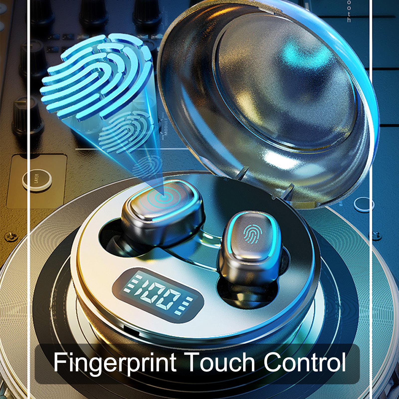 Tai nghe không dây đích thực Bluetooth 5.0 Mini TWS Earbuds chống thấm mồ hôi nhét trong tai có hộp sạc mic - Màu trắng