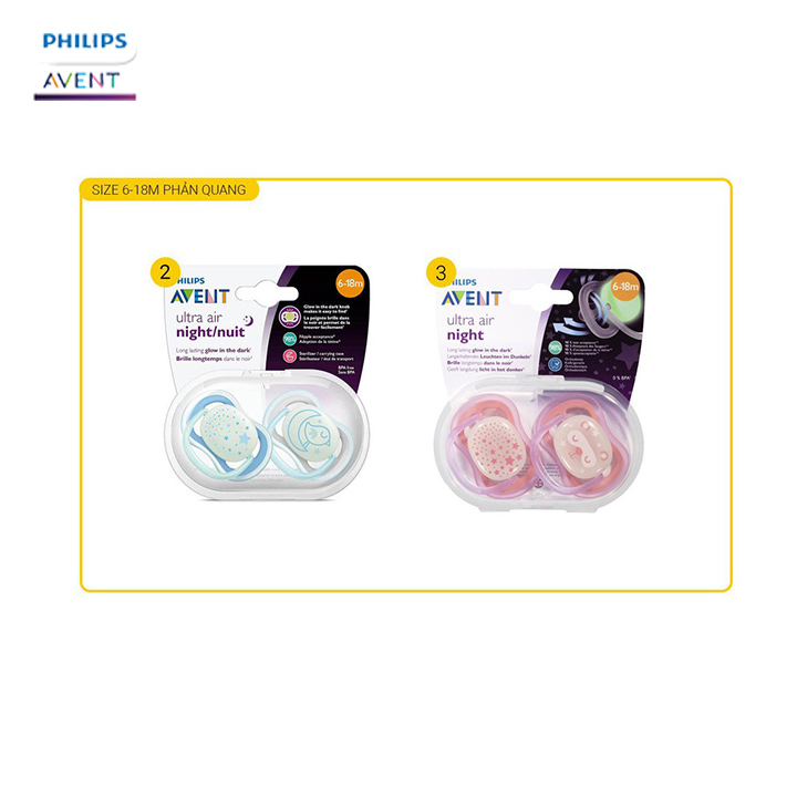 Ty giả Philips Avent ty ngậm giả Núm ti giả ngậm thông khí chỉnh nha Không chứ BPA an toàn cho bé hàng chính hãng Tặng móc khóa xinh xắn thương hiệu Bamboo Life