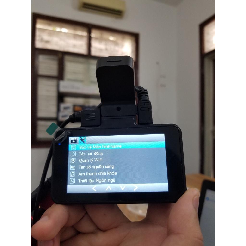 Camera hành trình ô tô K10 Xetabon kết nối điện thoại, định vị GPS, hiện thị tốc độ Camera kép Full HD bảo hành 12 tháng
