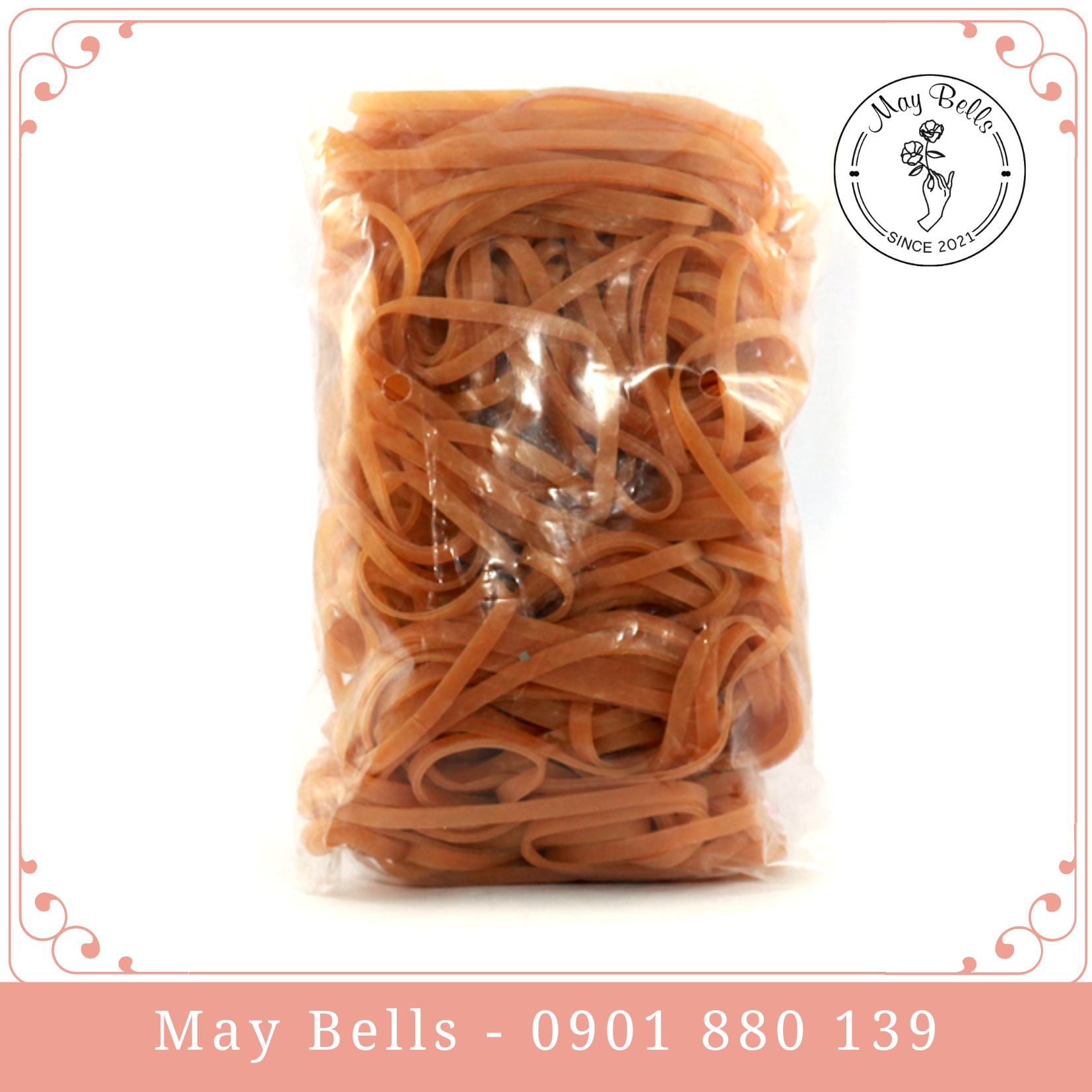 Dây Thun Vàng Cột Tiền, Thun Cột Hồ Sơ Bịch 500gr