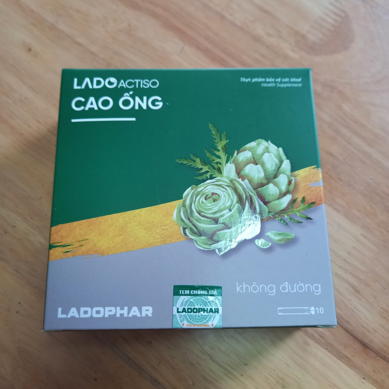 Cao ống Atiso Ladophar không đường Hộp 10 ống 10ml Giúp mát gan, lợi mật, hỗ trợ tăng cường chức năng gan, giúp cải thiện quá trình tiêu hóa do chức năng gan kém tặng 1 túi trà