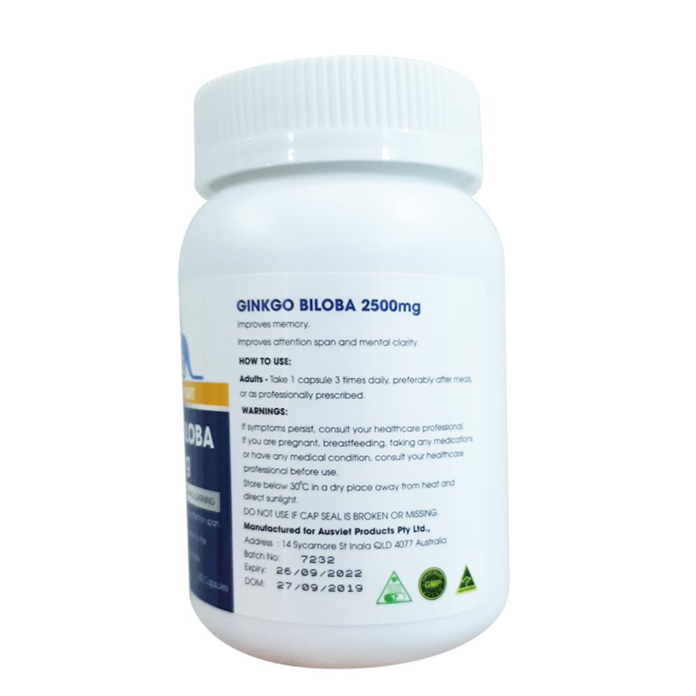 Viên Uống Bổ Não Tăng Cường Trí Nhớ Ginkgo Biloba 2500mg