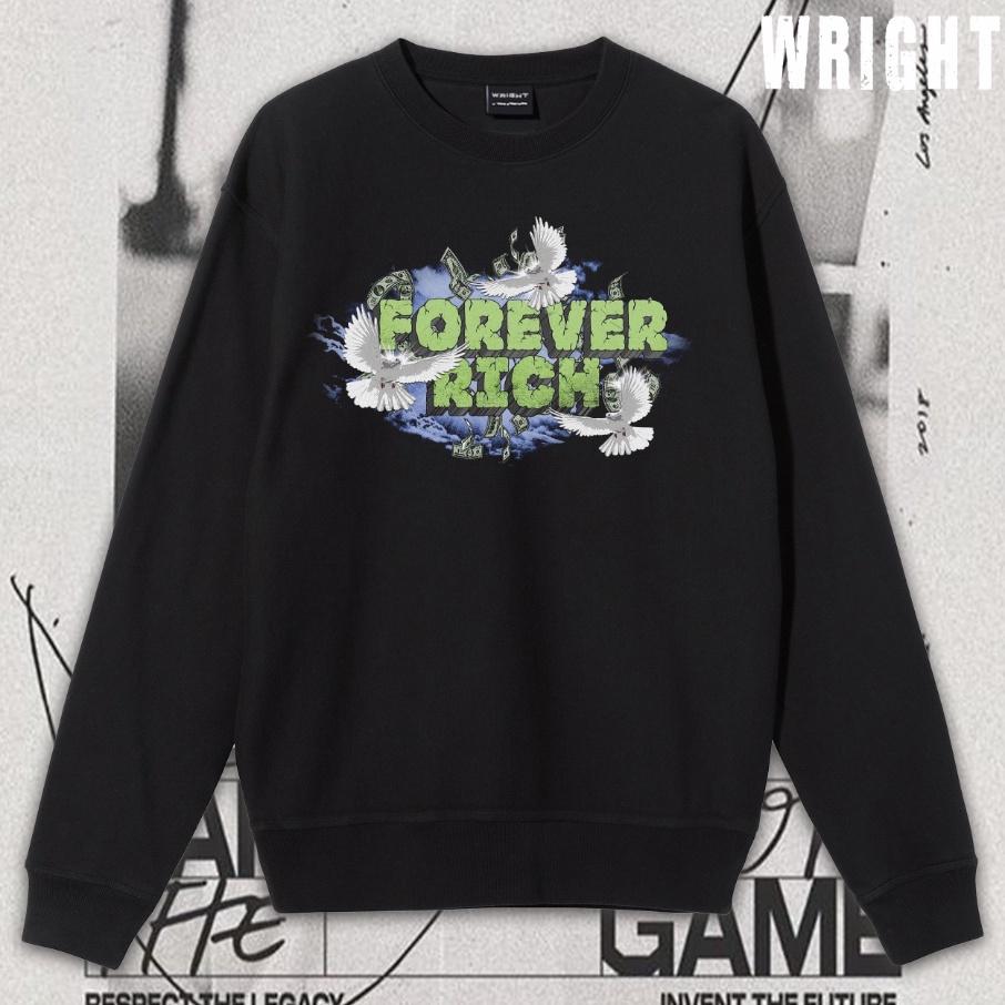 Áo sweater wright forever rich phong cách streetwear unisex