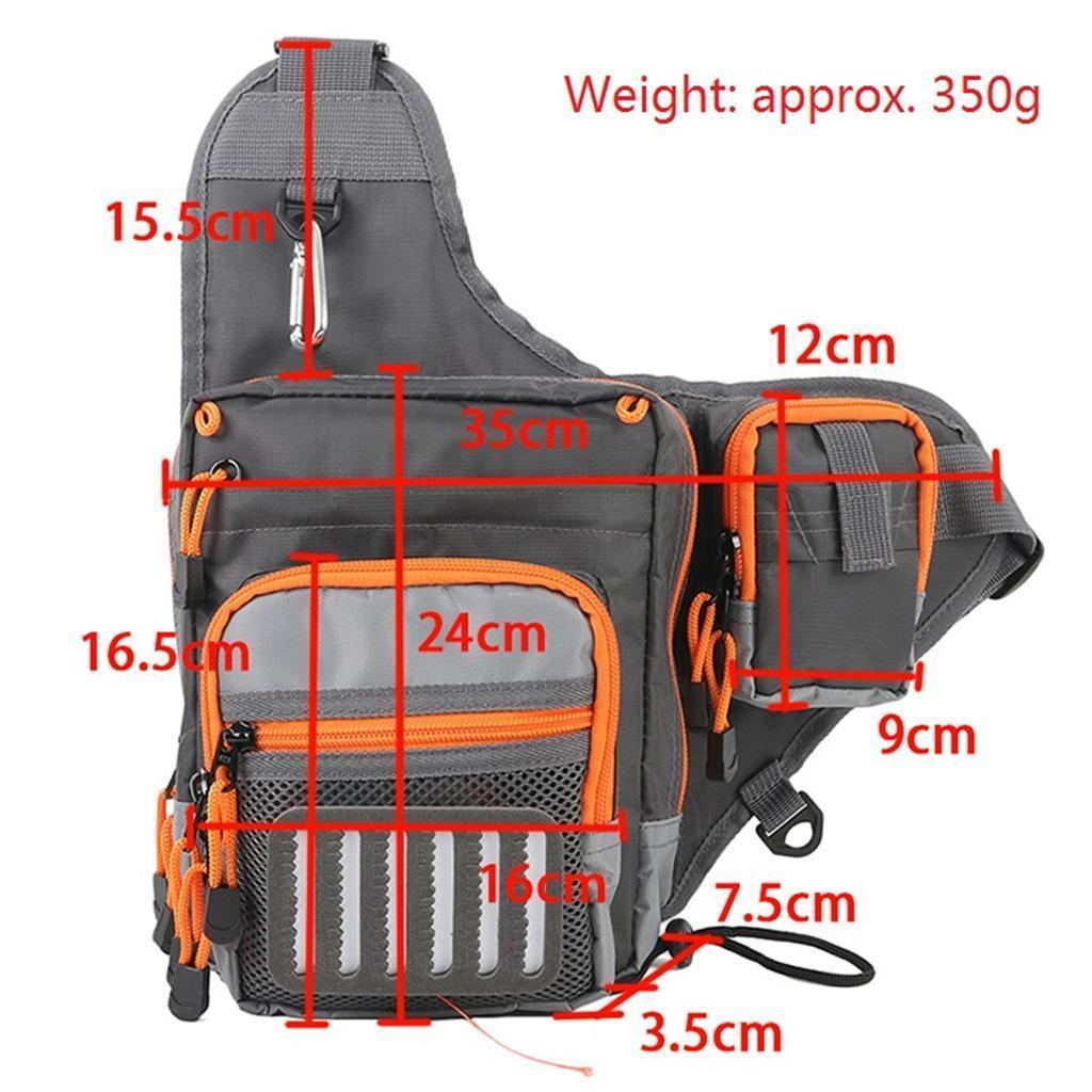 Sports Shoulder Bag Fishing Tackle Bag Crossbody Messenger Sling Bags