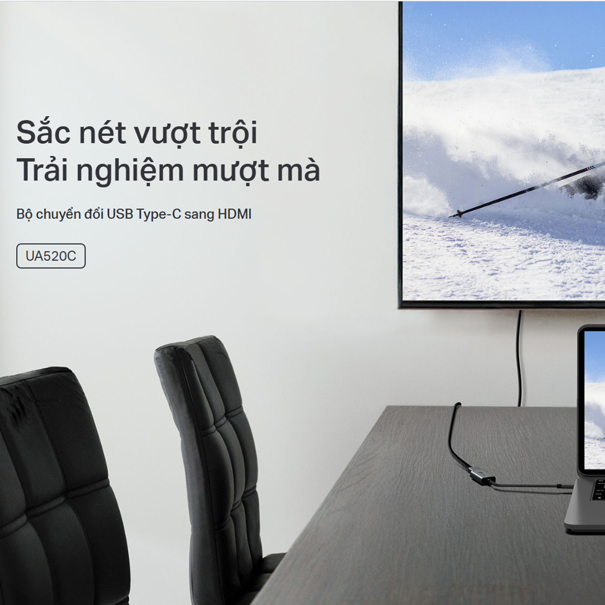 [Hỏa tốc] Bộ Chuyển Đổi USB Type-C Sang HDMI TP-Link UA520C - Hỗ Trợ 4K@60Hz, Tương Thích Đa Thiết Bị, Đa Hệ Điều Hành - Hàng chính hãng