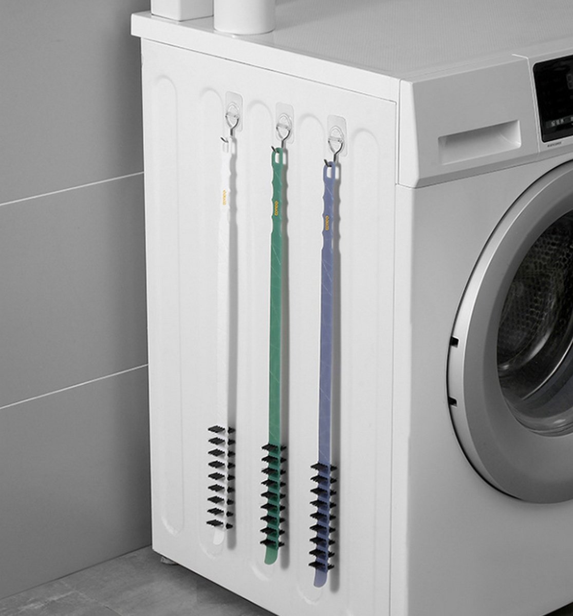 Bàn Chải Vệ Sinh Khe Máy Giặt Nhựa Xoay 360 Độ Tay Cầm Dài 60cm
