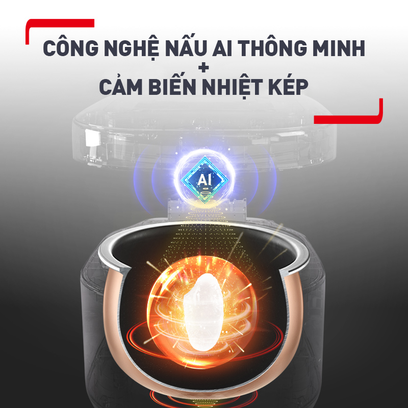 Nồi cơm điện tử cao tần Tefal RK818A68 - 1.8L - Thương hiệu Pháp - Hàng chính hãng