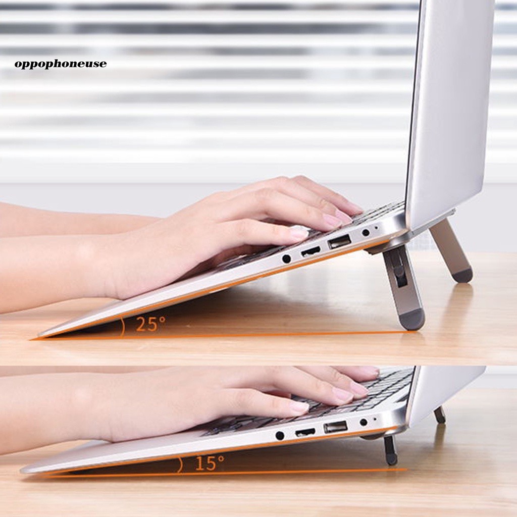 Giá Đỡ Gấp Gọn Dành Cho Macbook/Lap Top, Metal Laptop Stand, Khung Hợp Kim Nhôm CNC, Doron MS102, Có Tùy Chỉnh Góc Nghiêng - Hàng Chính Hãng