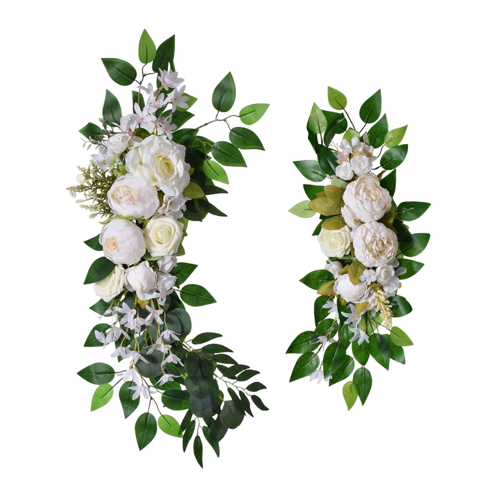 2x Hanging Artificial Flower Arch Decor Decorative for Wedding Background