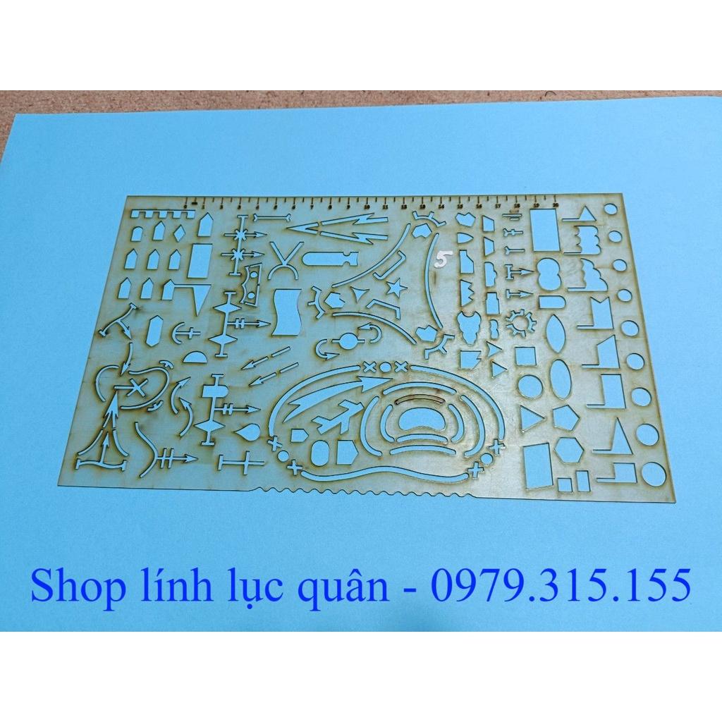 Thước chỉ huy tham mưu mẫu 5 (27x16cm)