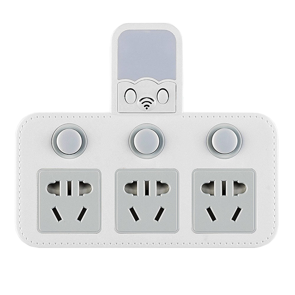 Ổ cắm điện 2 chân có đèn led cao cấp 2 ổ cắm và 2 ổ sạc usb có remote điều khiển từ xa