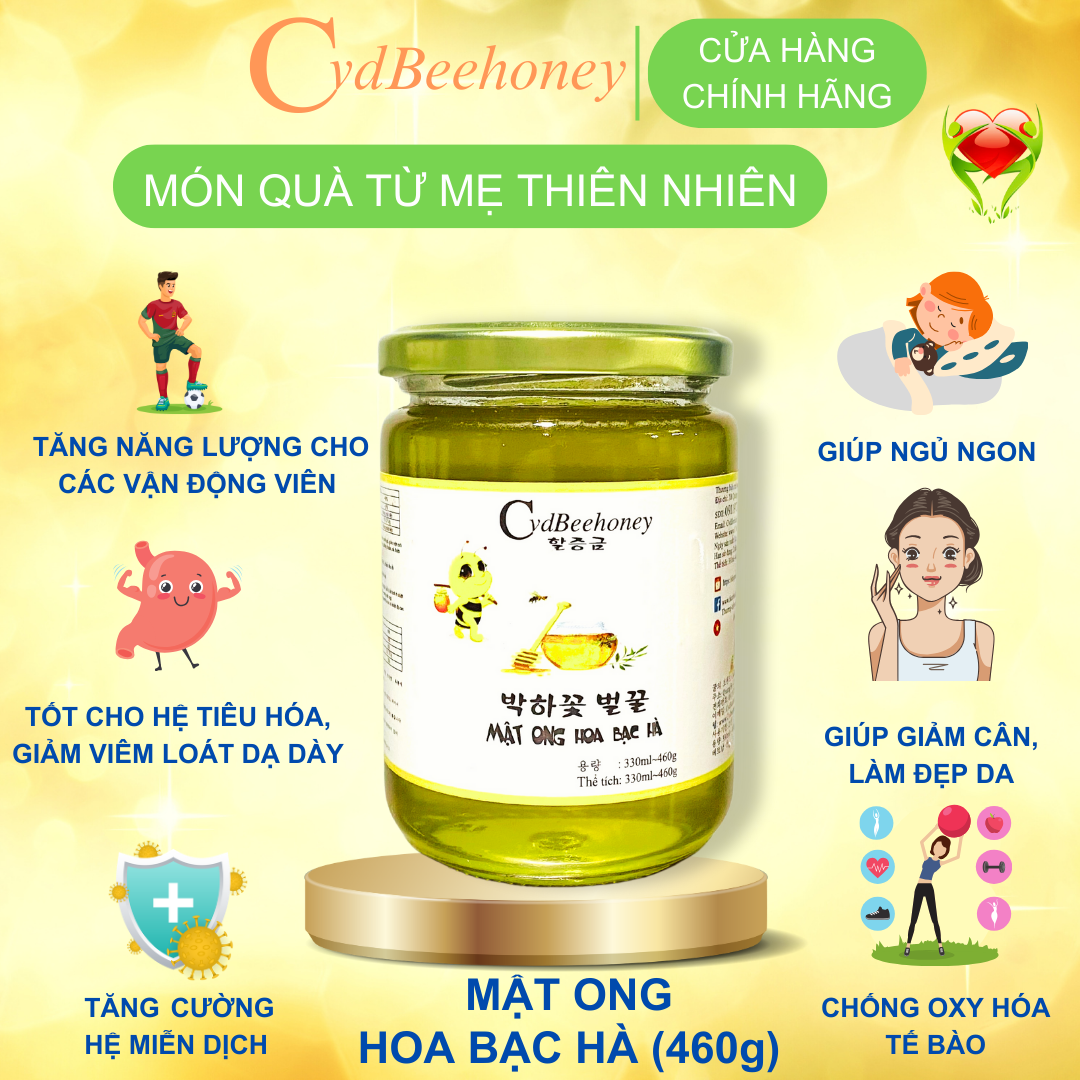 Mật ong hoa bạc hà 460g Cvdbeehoney