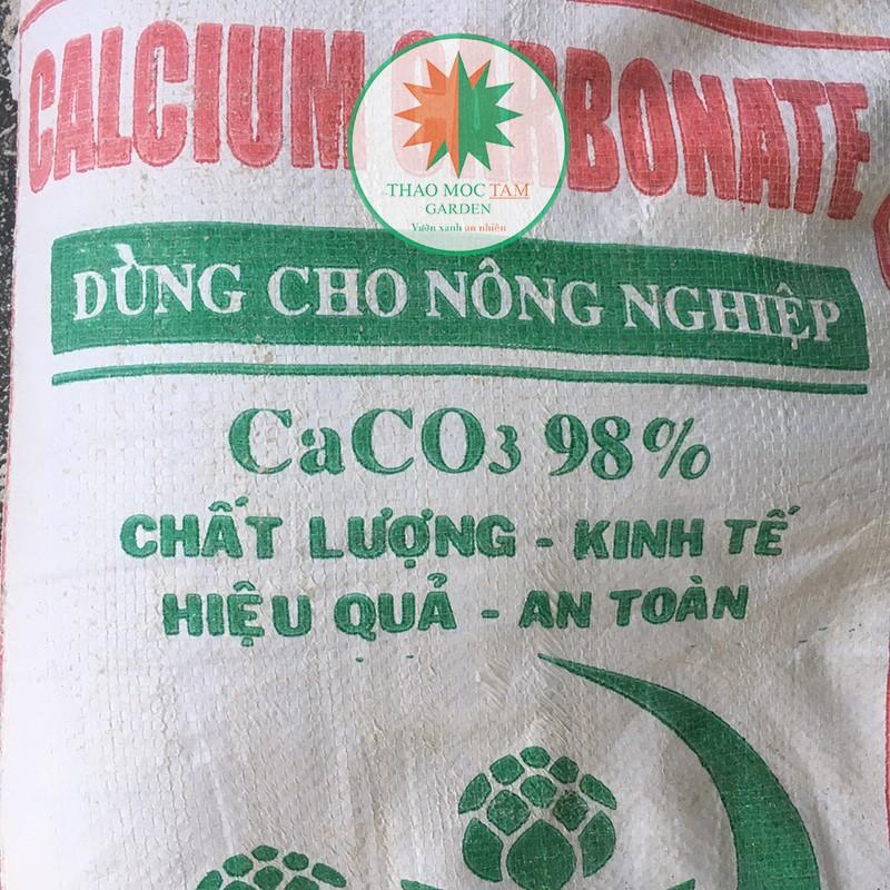 Vôi bột Calcium Carbonate - Vôi cải tạo đất, ủ đất trồng dùng trong nông nghiệp (túi 1Kg)