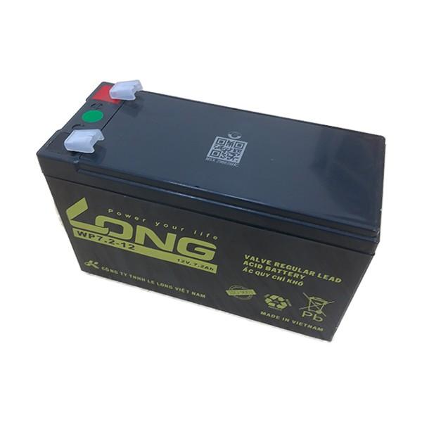 Ắc Quy LONG WP7.2-12 12V 7.2 AH Dùng Cho Lưu Điện Cửa Cuốn, UPS, Bình Thuốc Sâu