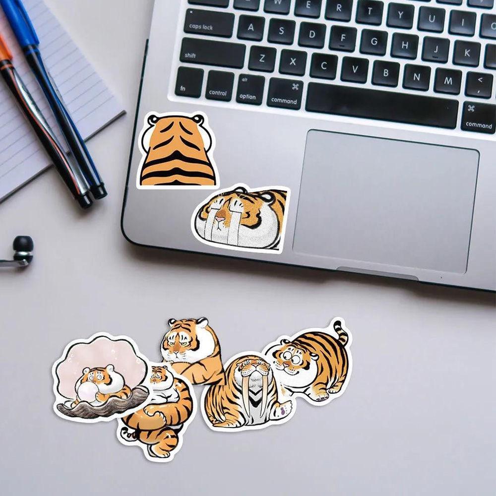 Sticker hình dán hổ đáng yêu cute trang trí mũ bảo hiểm, đàn, guitar, ukulele, điện thoại laptop,vali