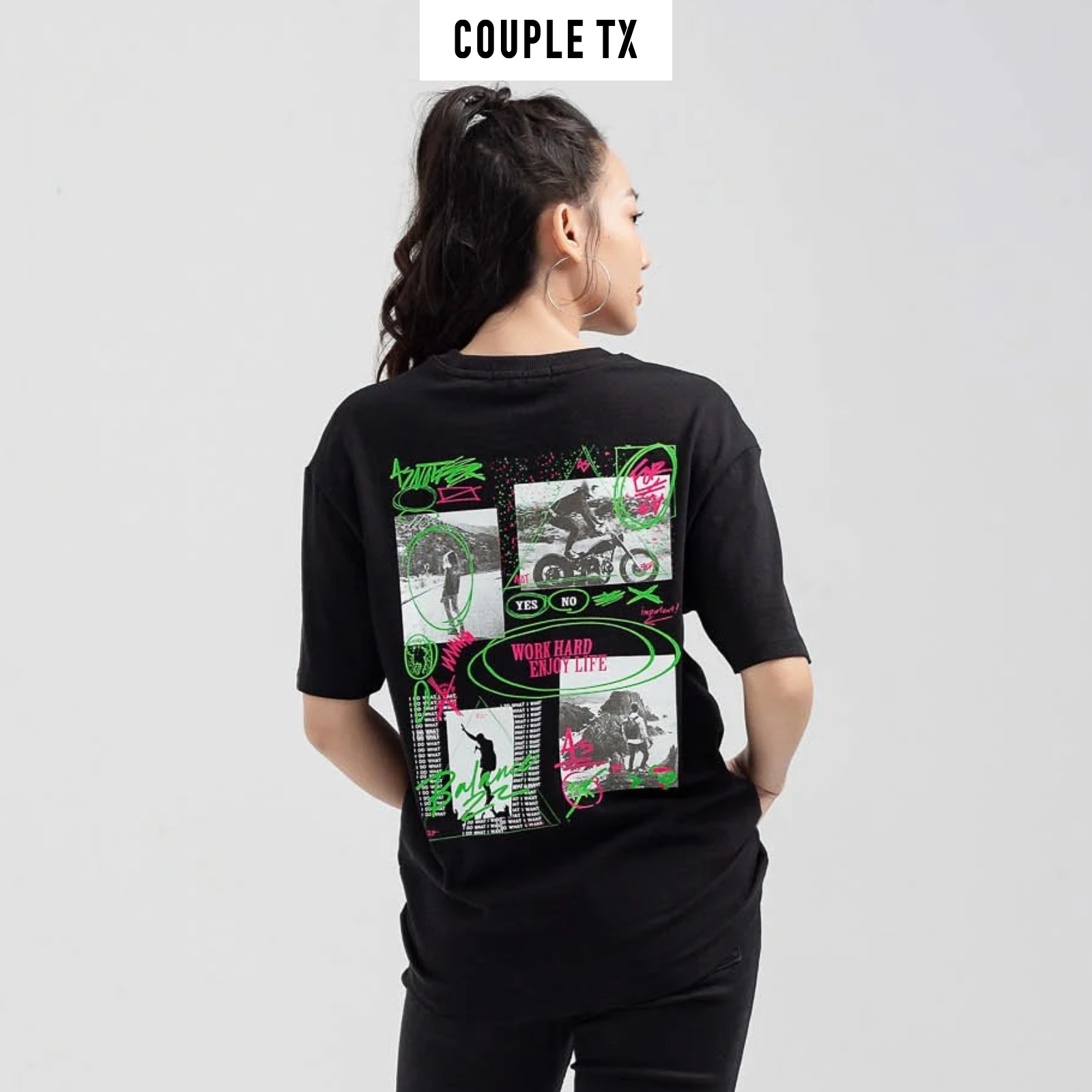 COUPLE TX - Áo Thun Nữ Graphic Trải Nghiệm Khám Phá WTS 2185