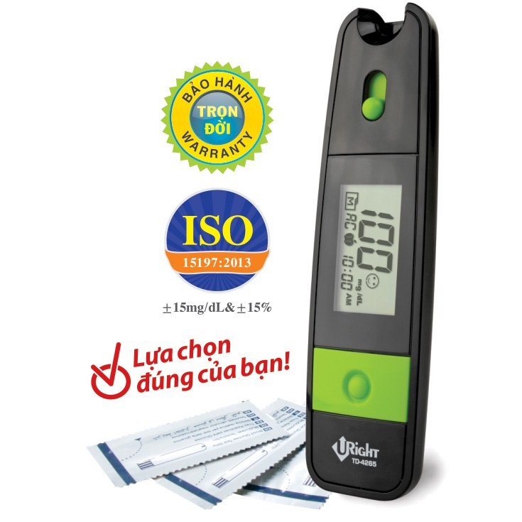 Que Thử Đường Huyết Uright Dùng Cho Máy Đo Đường Huyết TD4265/4267 (25 Que)