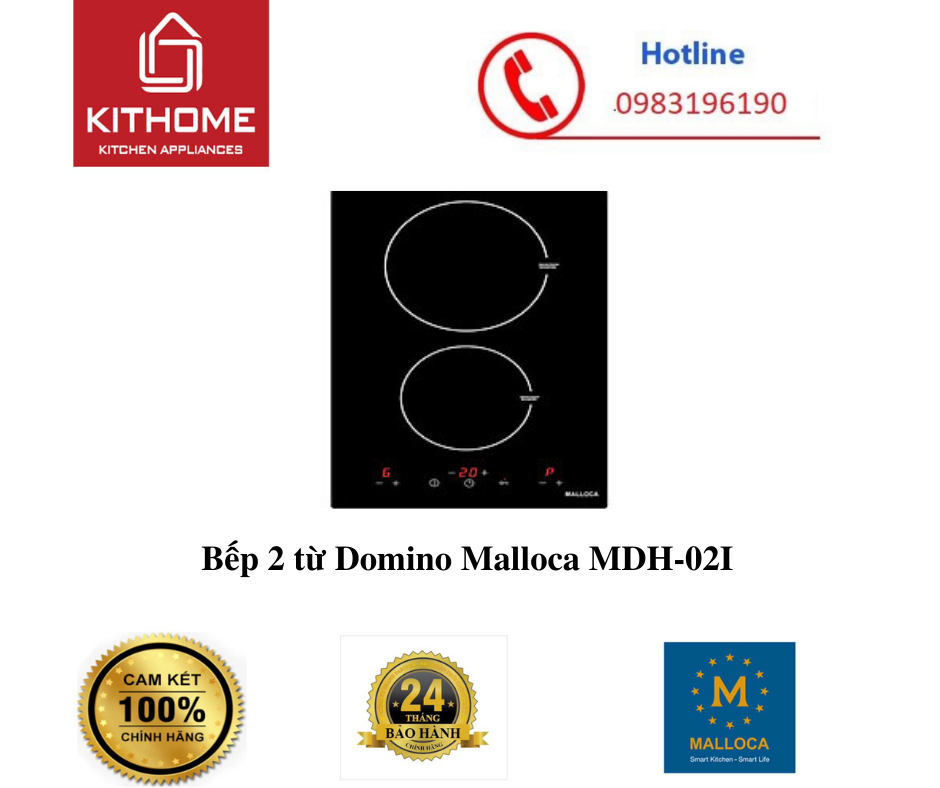 Bếp 2 từ Domino Malloca MDH-02I