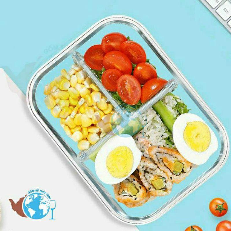 Giá sỉ hộp cơm thủy tinh 2 ngăn,3 ngăn