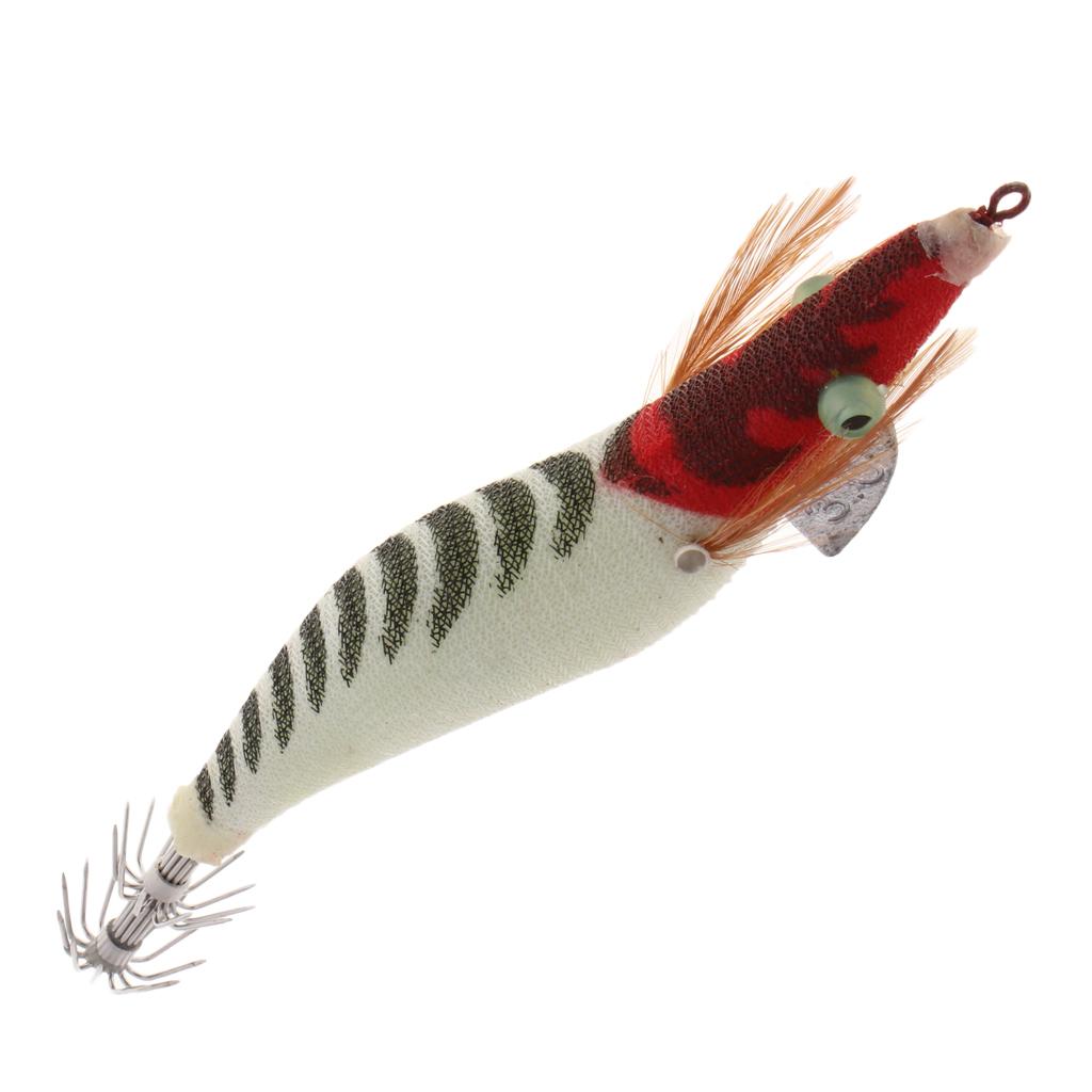 3.0# Squid Jigs Luminous Fishing Lures Artificial Baits Shrimp