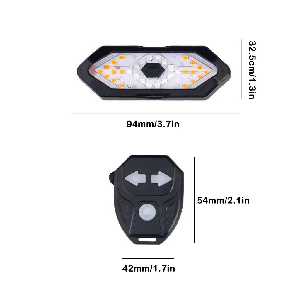 Đèn tín hiệu xe đạp có còi, xi nhan báo Bike Blinker Hinten Bike Licht LED