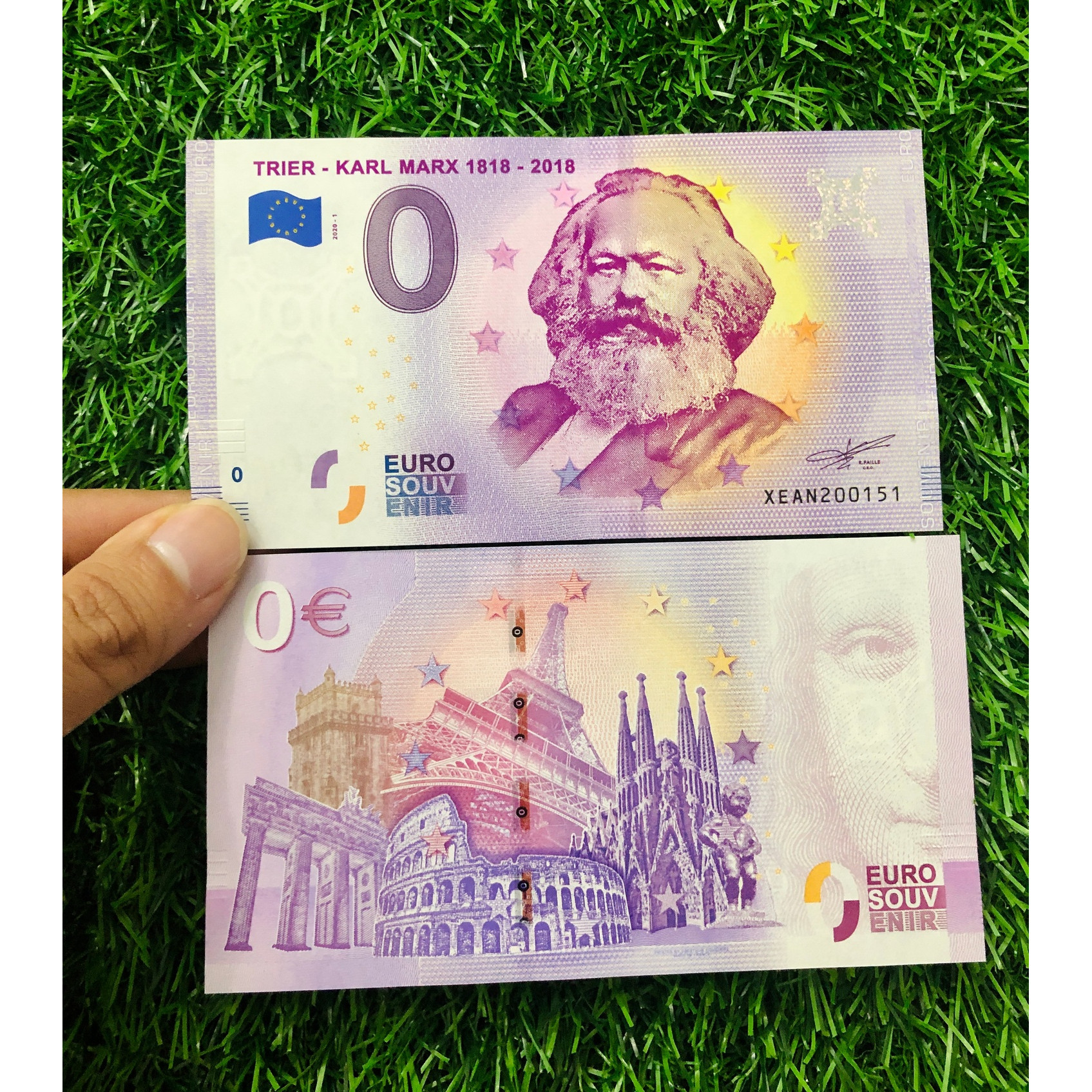 Tờ tiền lưu niệm 0 Euro có hình Karl Marx độc đáo - The Merrick Mint