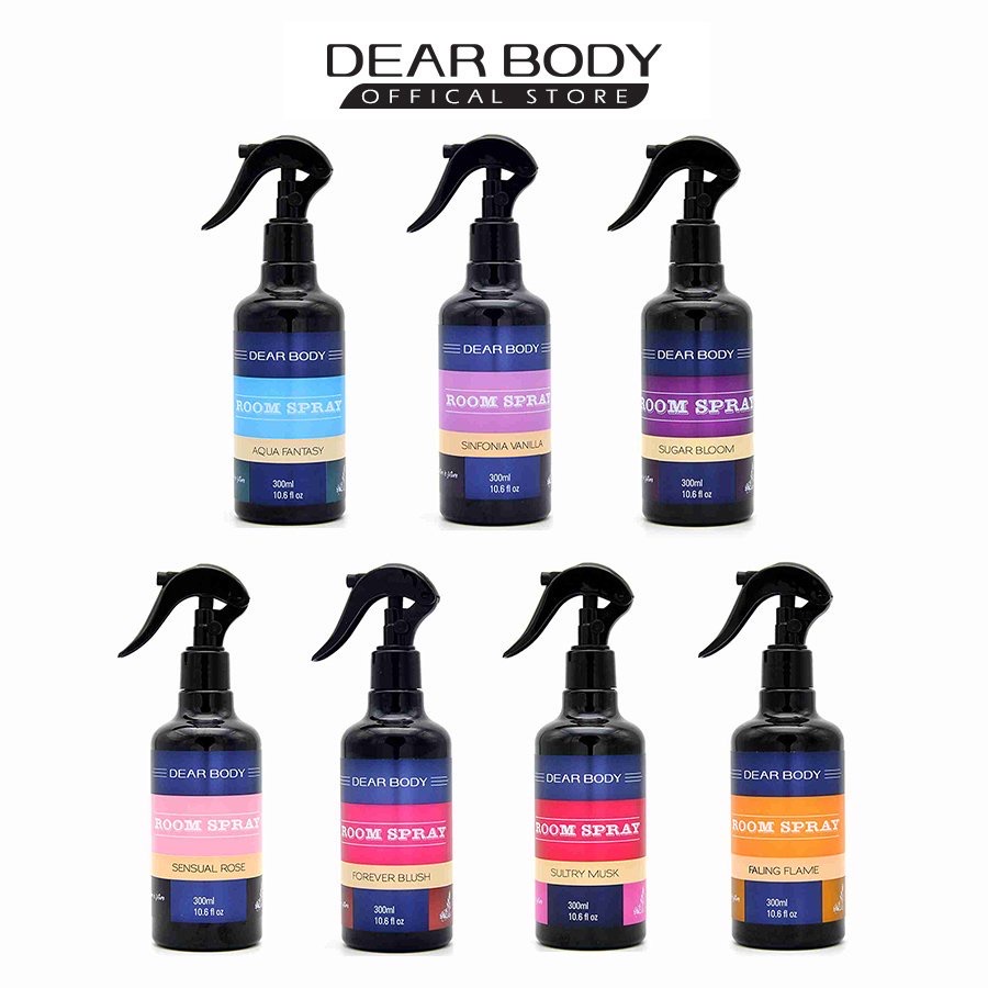 Xịt Thơm Phòng DEAR BODY 300ml - Hương Thơm Mát - Khử Mùi Tanh - Hôi - Giải Pháp Khử Ẩm Mốc Cho Phòng Karaoke