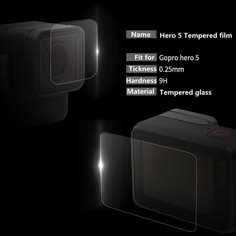 Go Pro Accessories Tempered Film For Gopro Hero 7 6 5 Tempered Glass Screen Protector For Go Pro Hero 5 6 7 Black Silver White