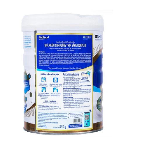 Sữa Bột Värna Complete hãng Nutifood Lon 850g cho người ốm dậy cần phục hồi sức khỏe và người cao tuổi