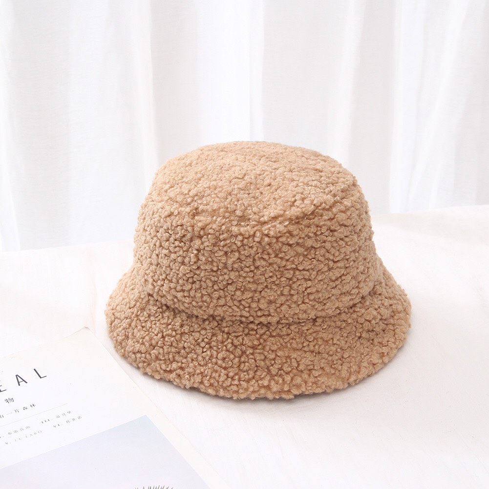 Mũ bucket lông cừu thu đông Autumn bucket hat - Mã BU007 - Be