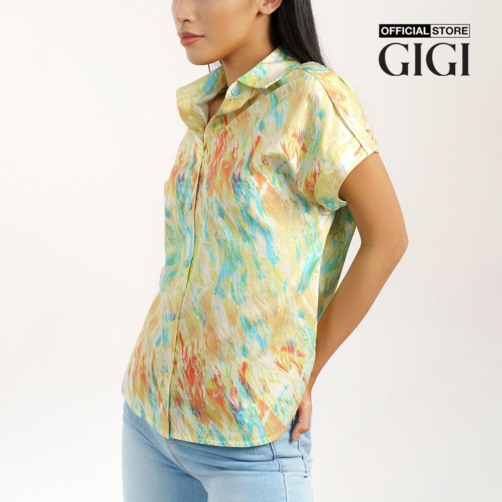 GIGI - Áo sơ mi nữ phom suông tay ngắn thanh lịch G1108T221243