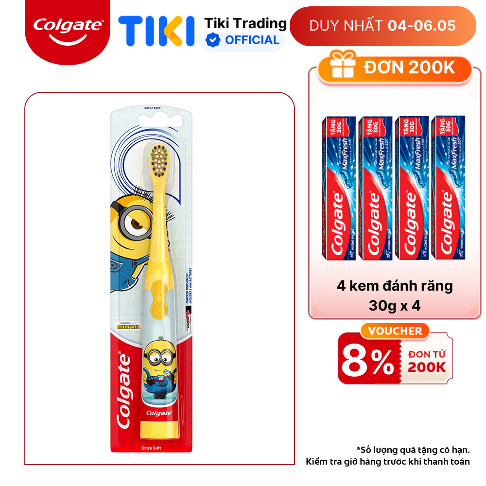 Bàn chải đánh răng điện Colgate Minions dành cho trẻ em