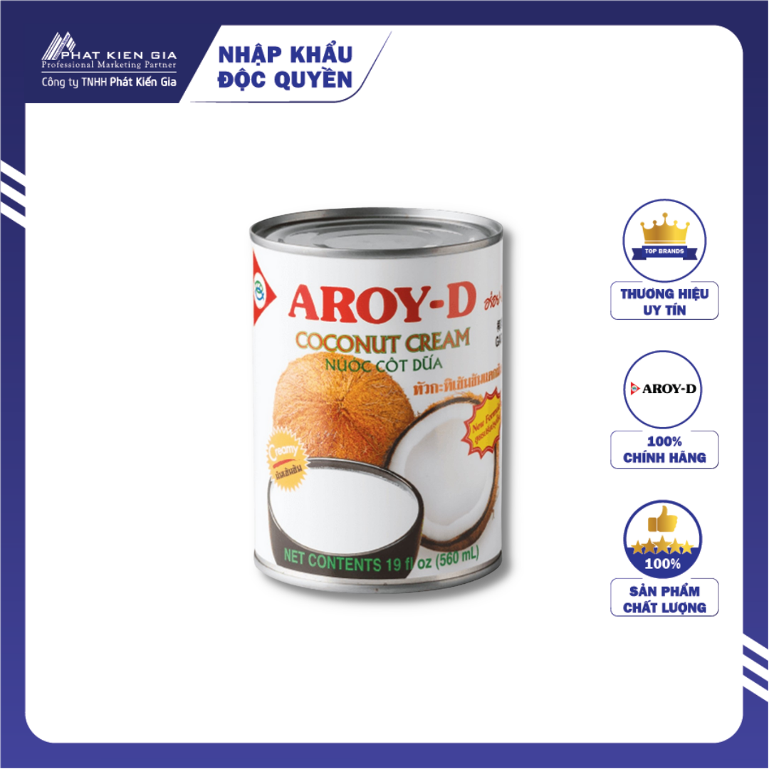 Nước Cốt Dừa Đậm Đặc Aroy-D 560ml (Thái Lan)