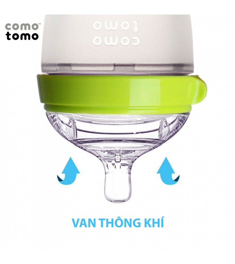 Bộ 2 núm ti comotomo silicone + tặng khăn/yếm tam giác giữ ấm cổ cho bé họa tiết ngẫu nhiên