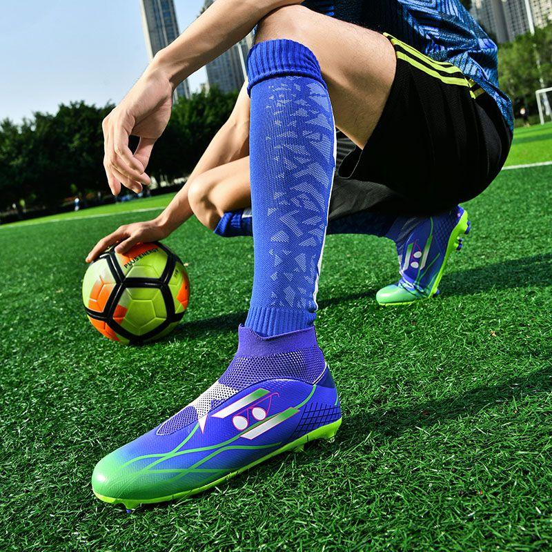 LSYAAAAA Giày bóng đá không dây cao cấp dành riêng cho nam và nữ thi đấu cỏ