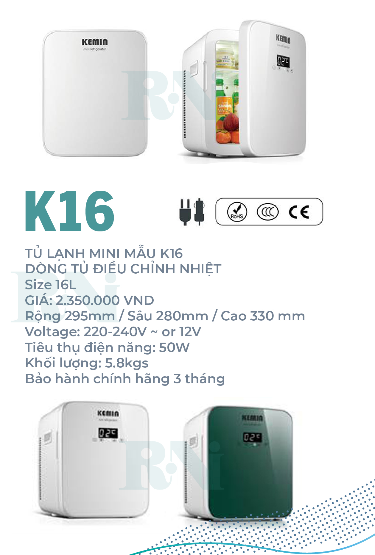 Hình ảnh Tủ lạnh mini Kemin 16L