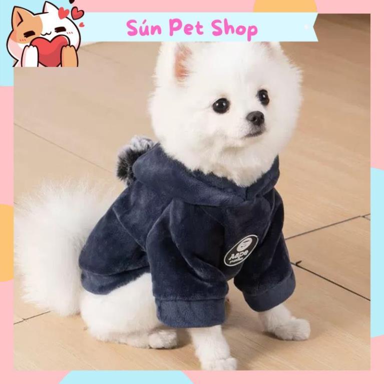 Áo Hoodie nhung cao cấp cho thú cưng - Áo cho chó mèo mùa đông