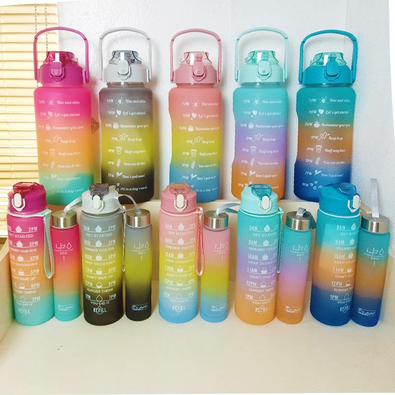 Set 3 Bình Nước Thể Thao Nhắc Nhở Uống Theo Giờ Siêu HOT