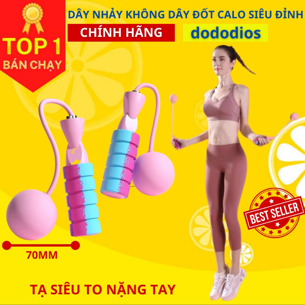 Dây nhảy không dây đếm số tính calo có tạ bóng to không tiếng ồn tự đếm vòng - chính hãng dododios