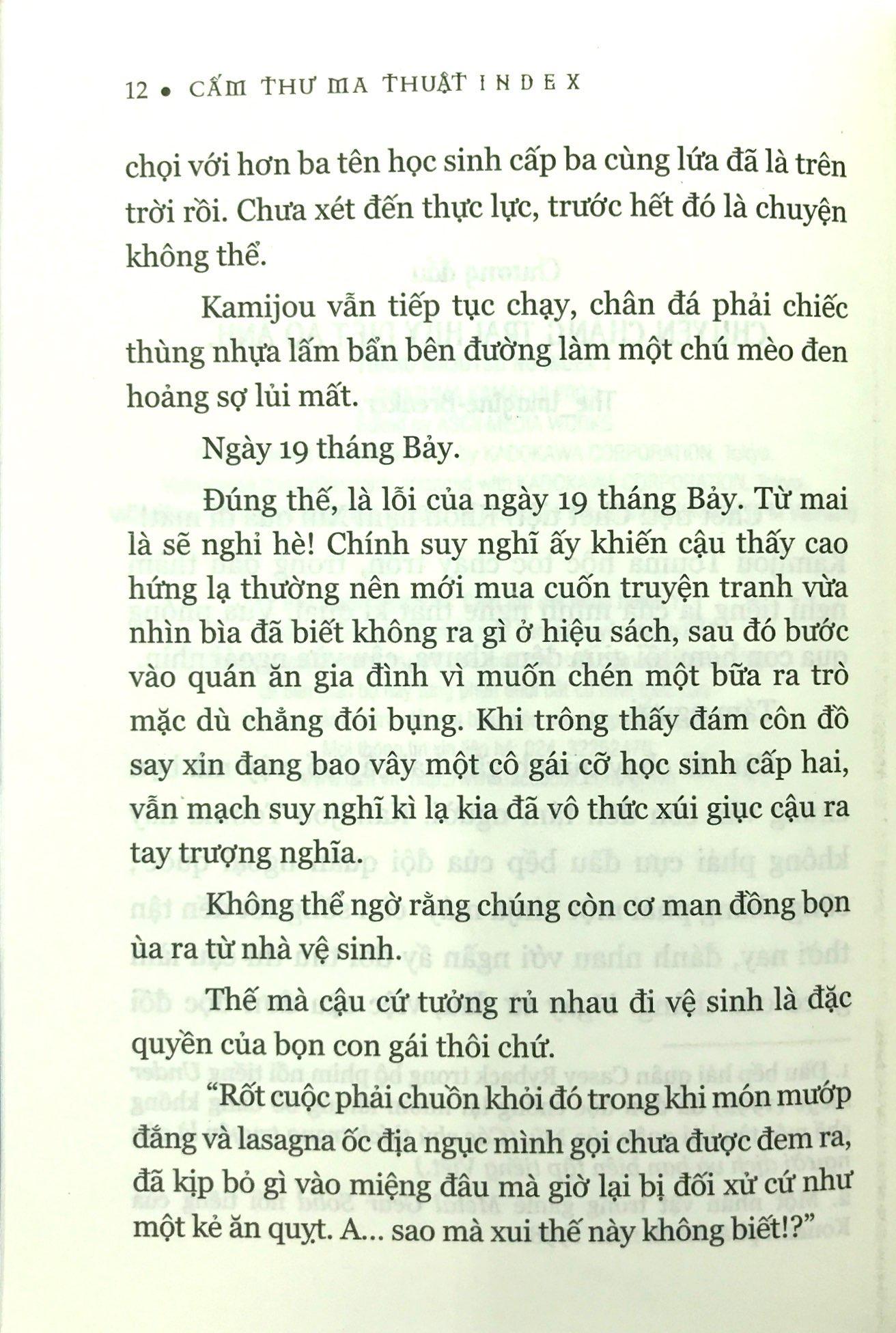 Sách Cấm Thư Ma Thuật Index (Tập 1) - Bản Thông Thường