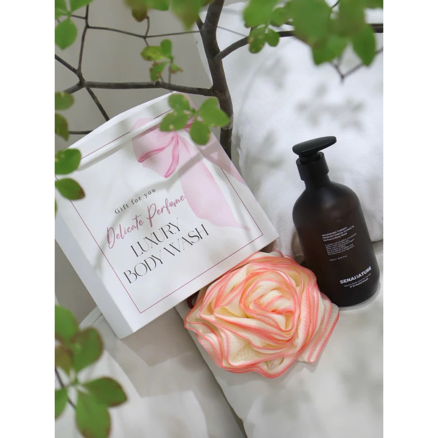 (Set quà tặng) sữa tắm nước hoa Senanature 500ml/1000ml (nâu) SENANATURE NOURISHING THERAPY FROM BOTANICAL EXTRACTS
